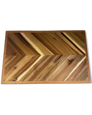 Chevron, acacia/cherry wood chopping block large